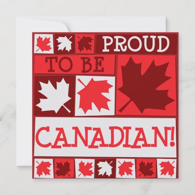 Canada Day Maple Leaf Invitation (Front)
