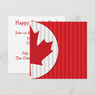 Canada Day Maple Leaf Invitation