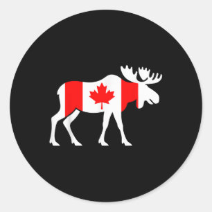 Canada Day Maple Leaf Kids Youth Toddler Boy Girl  Classic Round Sticker