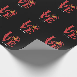 Canada Day Maple Leaf Love Flag Vintage Cool Pride Wrapping Paper
