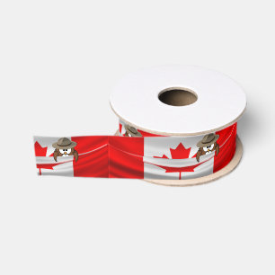 Canada Day owl Grosgrain Ribbon
