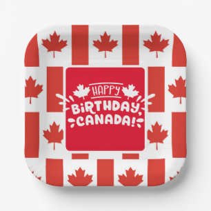 Canada Day Paper Plate