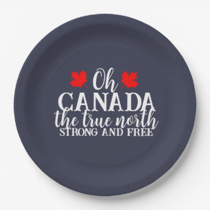 Canada Day Paper Plate