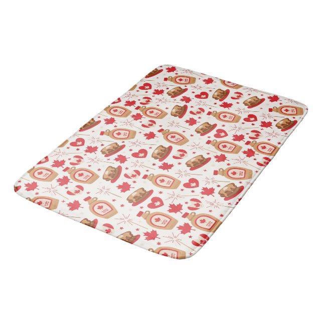 Canada Day Party Bath Mat (Angled)