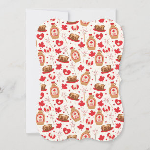 Canada Day Party Flat Greeting Card