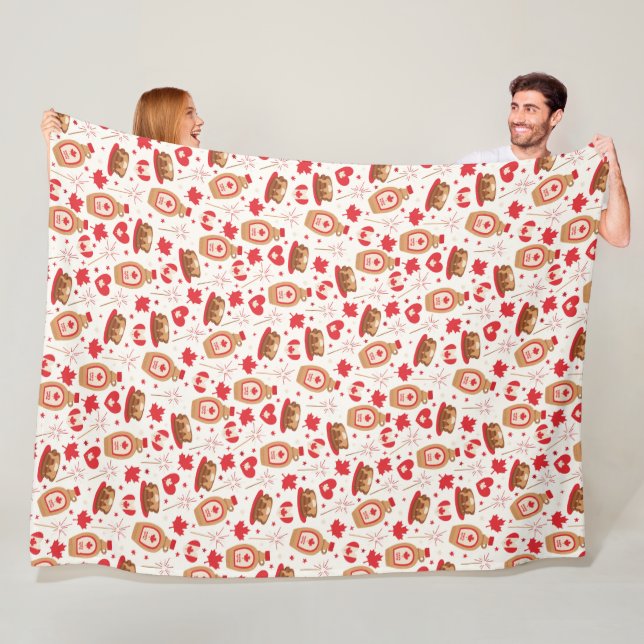 Canada Day Party Fleece Blanket (In Situ)