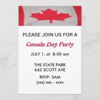 Canada Day Party Invitation