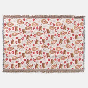 Canada Day Party Throw Blanket