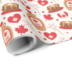 Canada Day Party Wrapping Paper