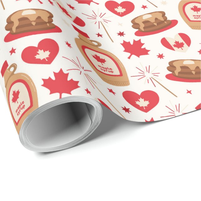 Canada Day Party Wrapping Paper (Roll Corner)