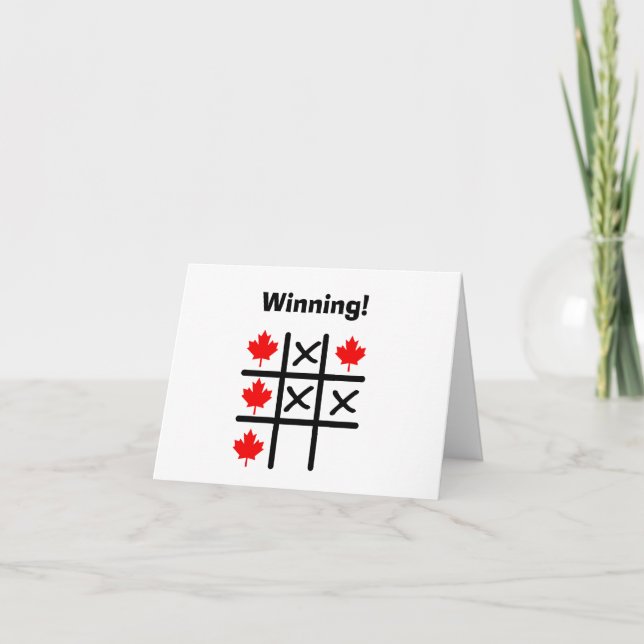 Canada Day Tic Tac Toe Card (Front)