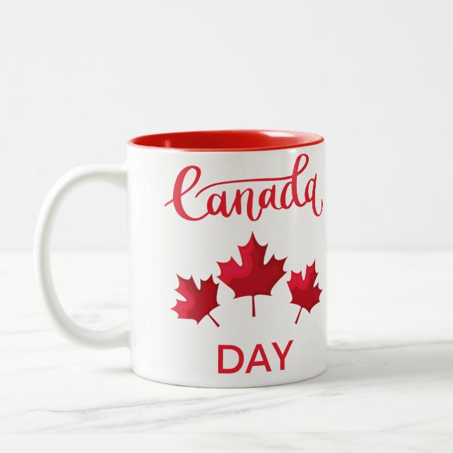 Canada Day Two-Tone Coffee Mug (Left)