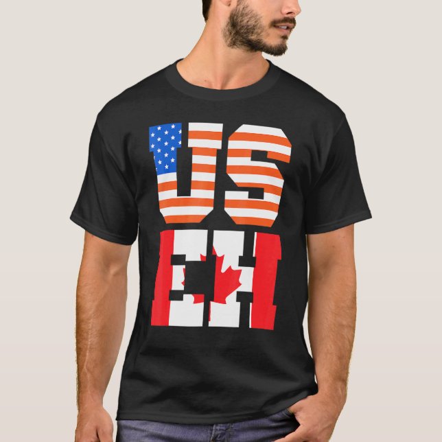 Canada Day Usa Canadian Citizen America Flag Canad T-Shirt (Front)