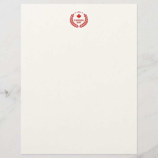 Canada Day Wreath Letterhead (Front)