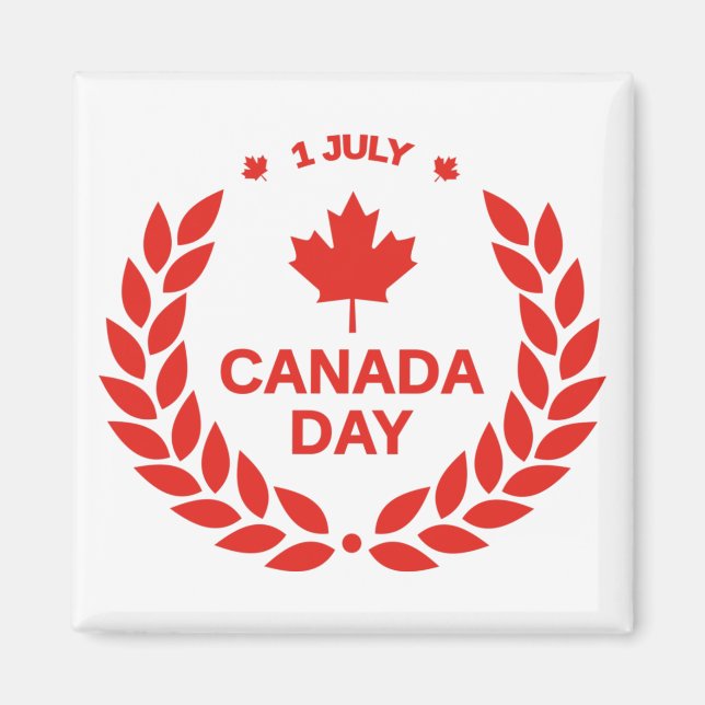 Canada Day Wreath Magnet (Front)
