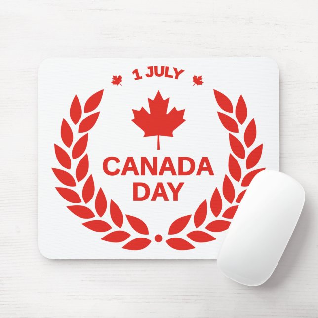 Canada Day Wreath Mouse Pad (With Mouse)
