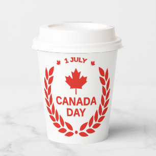 Canada Day Wreath Paper Cups