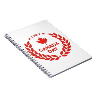 Canada Day Wreath Photo Notebook