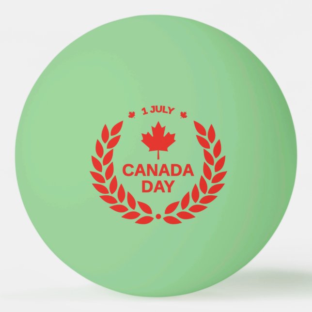 Canada Day Wreath Ping Pong Balls (Front)