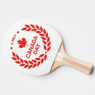 Canada Day Wreath Ping Pong Paddle