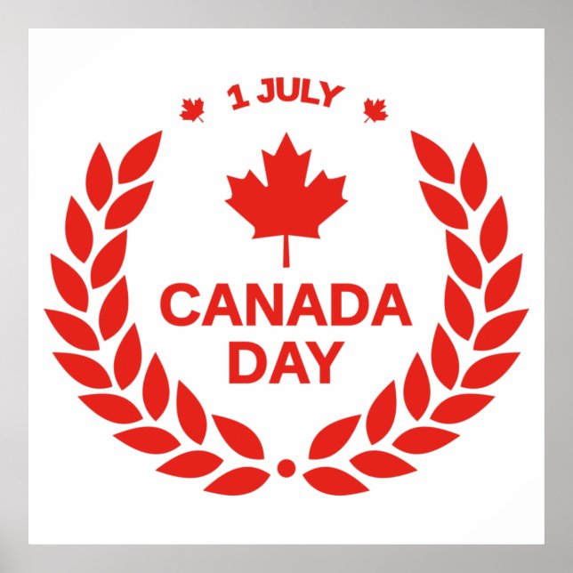 Canada Day Wreath Poster (Front)