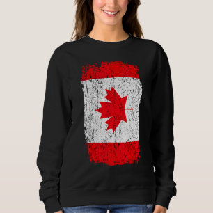 Canada Distressed Maple Leaf Canadian Flag Citizen Sweatshirt