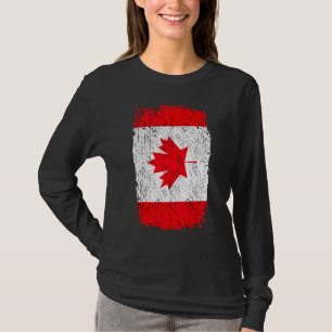Canada Distressed Maple Leaf Canadian Flag Citizen T-Shirt