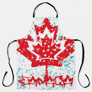 CANADA double RAIN EARTH MAPLE BY MASANSER PIXELAT Apron
