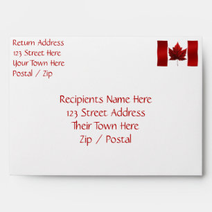 Canada Envelopes Personalised Canada Flag Envelope