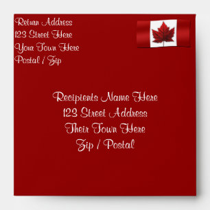 Canada Envelopes Personalised Canada Flag Envelope