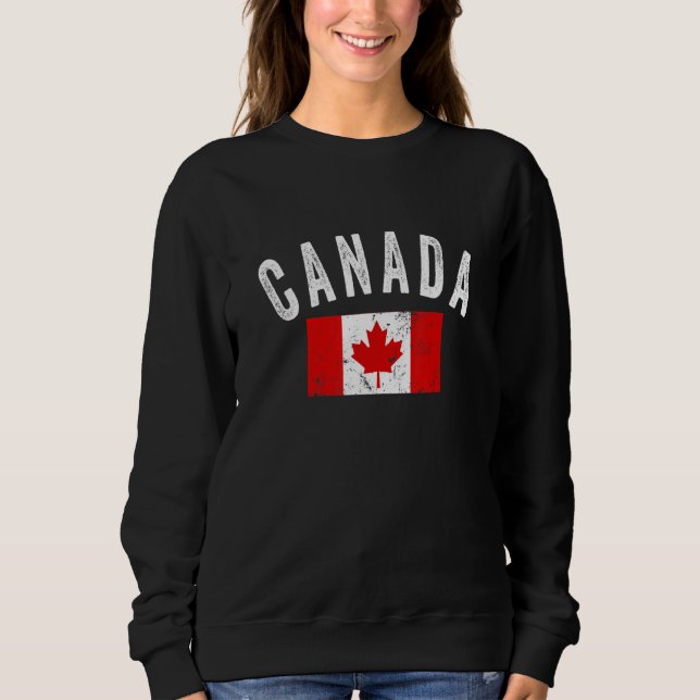 Canada Est 1867 Flag EH Leaf Canadian Independence Sweatshirt (Front)