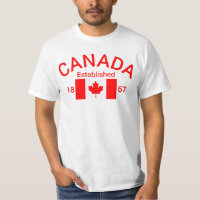 Canada Est. 1867 with Canadian flag (Red) - Canad
