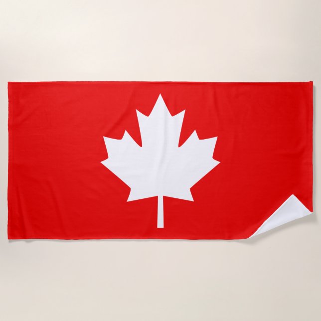 Canada Established 1867 150 Years Style Design Beach Towel (Front)