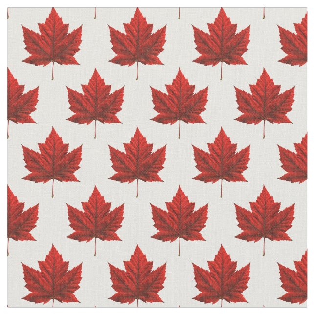 Canada Fabric Canada Maple Leaf Fabric Flag Fabric (Close Up)