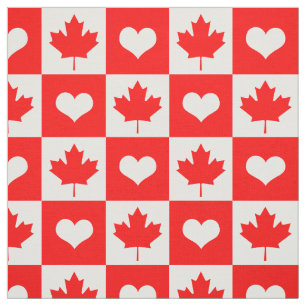 Canada Fabric & Maple Leaf, Heart /Canadian Flag