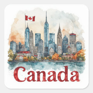 Canada Family Travel Keepsake For Shared Memories Square Sticker