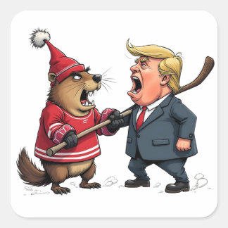 Canada fighting Trump Square Sticker