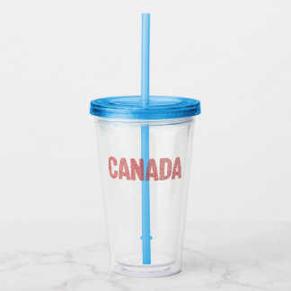 Canada Fingerprint Graphic T-Shirt Acrylic Tumbler
