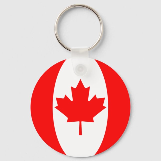 Canada Fisheye Flag Keychain (Front)