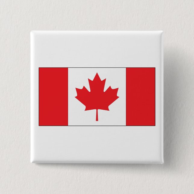 Canada Flag 15 Cm Square Badge (Front)