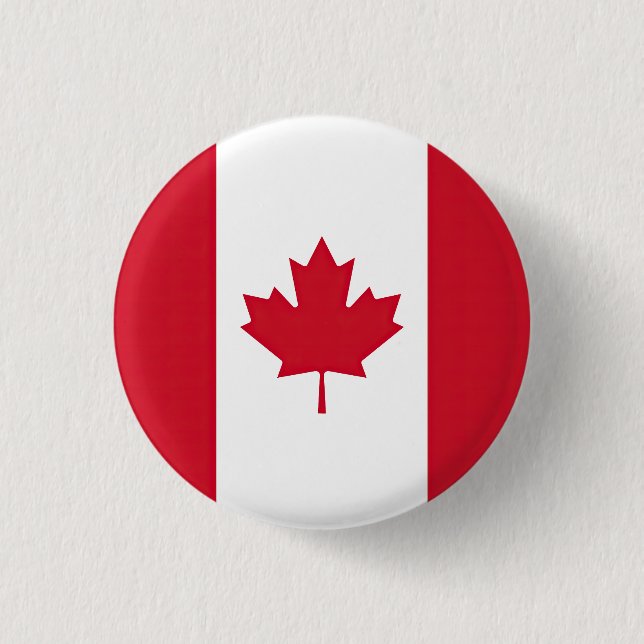 Canada Flag 3 Cm Round Badge (Front)
