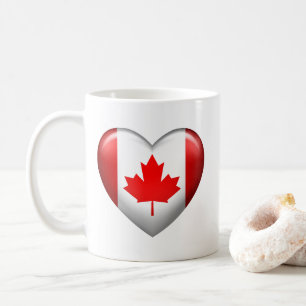 Canada Flag   3D Heart Icon Coffee Mug