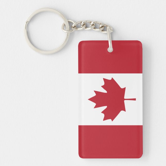Canada Flag Acrylic Keychain (Front)