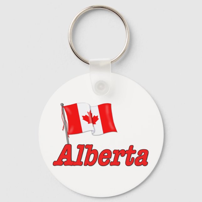 Canada Flag - Alberta Key Ring (Front)
