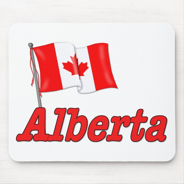 Canada Flag - Alberta Mouse Pad (Front)