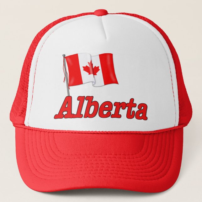 Canada Flag - Alberta Trucker Hat (Front)