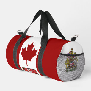 Canada flag and coat of arms duffle bag