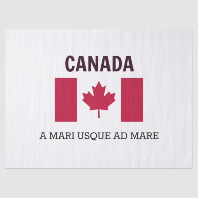 Canada Flag and Motto Tissue Paper (Front)