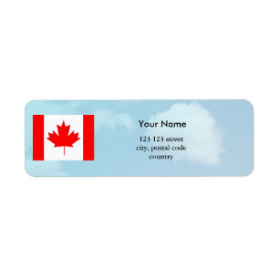 Canada flag and sky, make your own flag labels