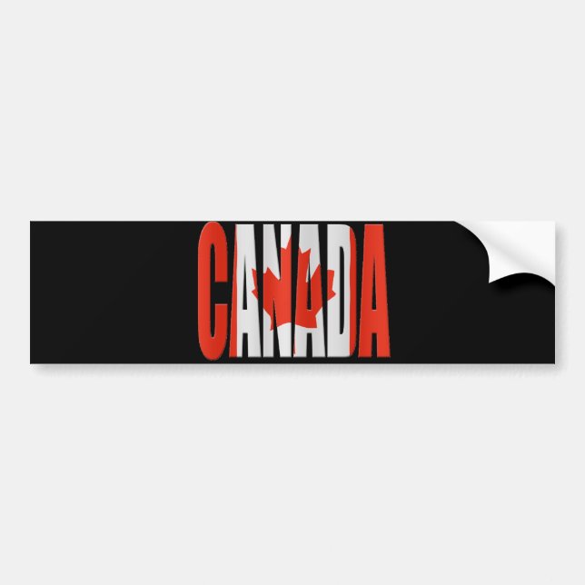 Canada + Flag Bumper Sticker (Front)